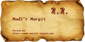 Maár Margit névjegykártya